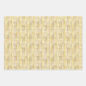 Gouden kleur geschilderd mandje weeft kerst inpakpapier vel (Voorkant)