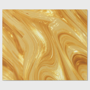 Gouden kleur glans cadeaupapier