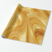 Gouden kleur glans cadeaupapier (Uitgerold)