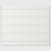 Gouden Kleur Grenzen Wit Minimalistische Professio Cadeaupapier (Vlak)