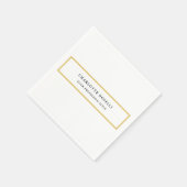 Gouden Kleur Grenzen Wit Minimalistische Professio Servet (Hoek)