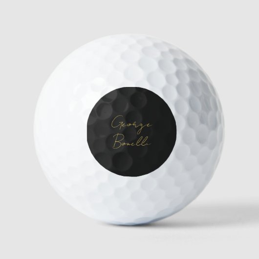Gouden Kleur Grijs Klassiek Persoonlijk Pas Chic a Golfballen (Voorkant)