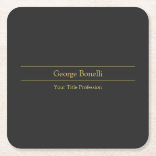 Gouden Kleur Grijs Klassiek Persoonlijk Pas Chic a Kartonnen Onderzetters