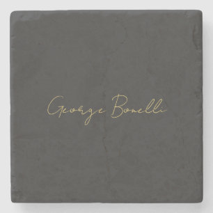 Gouden Kleur Grijs Klassiek Persoonlijk Pas Chic a Stenen Onderzetter