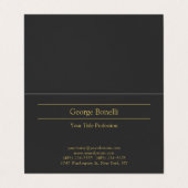 Gouden Kleur Grijs Klassiek Persoonlijk Pas Chic a Visitekaartje (Buitenkant ongevouwen)