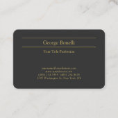 Gouden Kleur Grijs Klassiek Persoonlijk Pas Chic a Visitekaartje (Voorkant)
