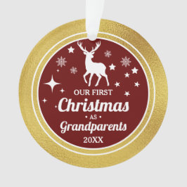 Gouden kleur Grootouders Eerste Kerstmis Ornament