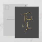 Gouden Kleur Handgeschreven Professioneel Aangepas Briefkaart (Voorkant / Achterkant)