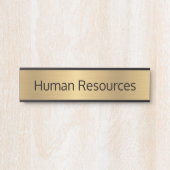Gouden Kleur Human Resources Kantoor Deurteken Deurbordje (Voorkant)