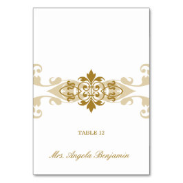 Gouden Kleur Ironworks Elegante Bruiloft Plaats Ka Kaart