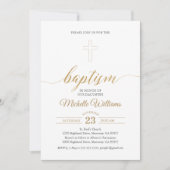 Gouden kleur kalligrafie doop kaart (Voorkant)