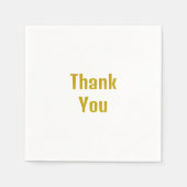 Gouden kleur kalligrafie Professioneel Dank u Servet (Voorkant)