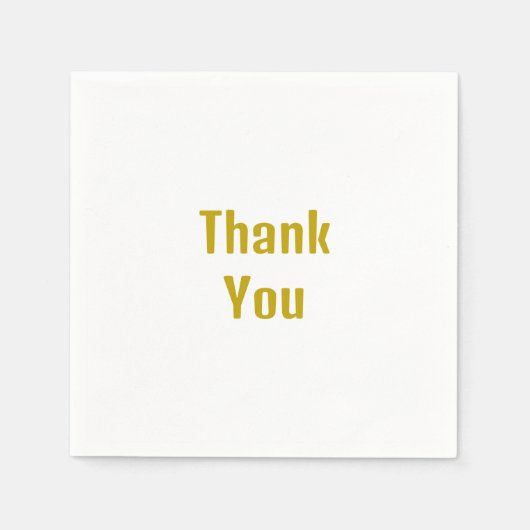 Gouden kleur kalligrafie Professioneel Dank u Servet (Voorkant)