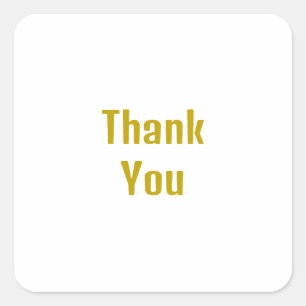 Gouden kleur kalligrafie Professioneel Dank u Vierkante Sticker