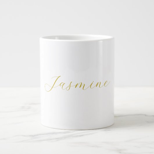 Gouden Kleur Kalligrafie Professionele Aangepaste  Grote Koffiekop (Voorkant)