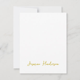 Gouden Kleur Kalligrafie Professionele Aangepaste RSVP Kaartje