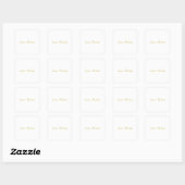 Gouden Kleur Kalligrafie Professionele Aangepaste  Vierkante Sticker (Vel)