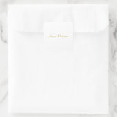 Gouden Kleur Kalligrafie Professionele Aangepaste  Vierkante Sticker (Tas)
