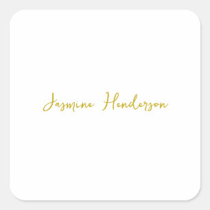 Gouden Kleur Kalligrafie Professionele Aangepaste  Vierkante Sticker