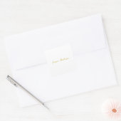 Gouden Kleur Kalligrafie Professionele Aangepaste  Vierkante Sticker (Envelop)