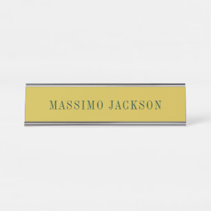 Gouden Kleur Minimalistisch Eenvoudig Modern  Bureau Naambordje