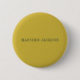 Gouden Kleur Minimalistisch Eenvoudig Modern  Ronde Button 5,7 Cm