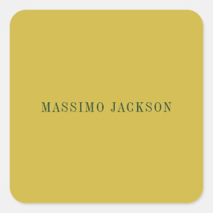 Gouden Kleur Minimalistisch Eenvoudig Modern  Vierkante Sticker