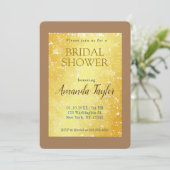 Gouden kleur minimalistisch Vrijgezellenfeest Kaart (Staand voorkant)