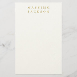 Gouden Kleur Minimalistische Professionele Serif L Briefpapier