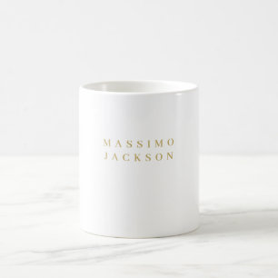 Gouden Kleur Minimalistische Professionele Serif L Koffiemok