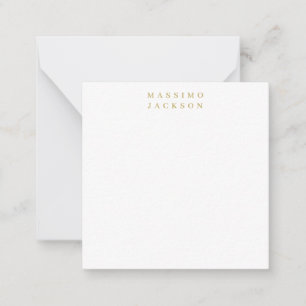 Gouden Kleur Minimalistische Professionele Serif L Notitiekaartje