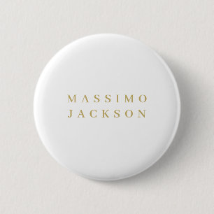 Gouden Kleur Minimalistische Professionele Serif L Ronde Button 5,7 Cm