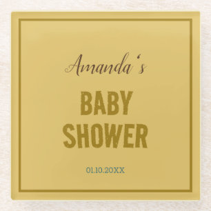 Gouden kleur Modern Minimalistisch Baby shower Glazen Onderzetter