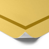 Gouden kleur Modern Minimalistisch Baby shower Poster (Hoek)