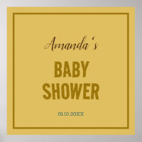 Gouden kleur Modern Minimalistisch Baby shower