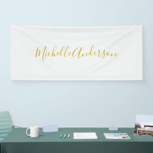 Gouden Kleur Modern Minimalistisch Handschrift Naa Spandoek (Beurs)