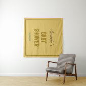 Gouden Kleur Moderne Minimalistische Baby Shower Wandkleed (In Situ (horizontaal))