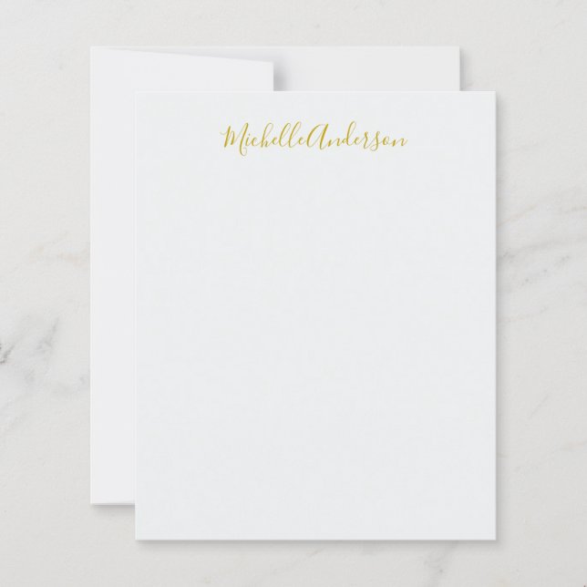 Gouden kleur Moderne Minimalistische Handschrift N (Voorkant)