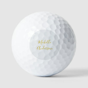 Gouden kleur Moderne Minimalistische Handschrift N Golfballen