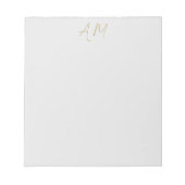 Gouden Kleur Monogram Beginletters Calligraphy Pro Notitieblok (Voorkant)