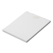 Gouden Kleur Monogram Initiaal Calligrafie Pro Notitieblok (Linkerzijde)