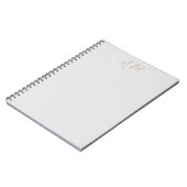 Gouden Kleur Monogram Initiaal Calligrafie Pro Notitieboek (Linkerzijde)