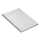 Gouden kleur Monogram Initialen Kalligrafie Pro Notitieboek (Rechterzijde)