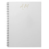 Gouden kleur Monogram Initialen Kalligrafie Pro Notitieboek (Voorkant)