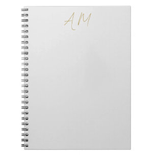Gouden kleur Monogram Initialen Kalligrafie Pro Notitieboek