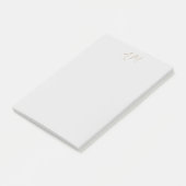 Gouden kleur Monogram Initialen Kalligrafie Pro Post-it® Notes (Schuin)