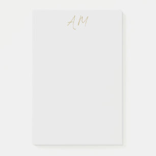 Gouden kleur Monogram Initialen Kalligrafie Pro Post-it® Notes