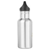 Gouden kleur Monogram Initialen Kalligrafie Pro Waterfles (Links)