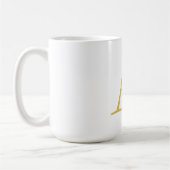Gouden Kleur Monogram Professioneel Aangepast Koffiemok (Links)