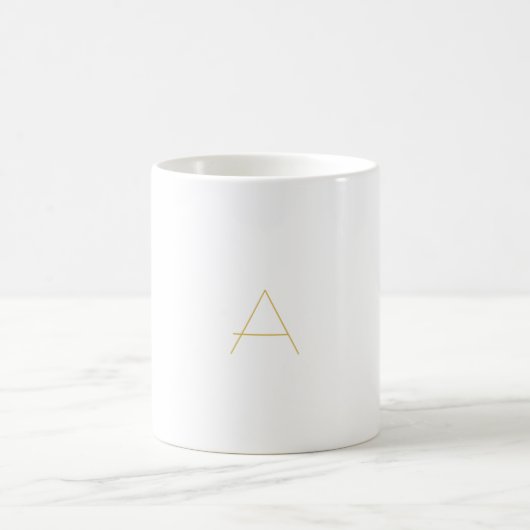 Gouden Kleur Monogram Professioneel Aangepast Koffiemok (Center)